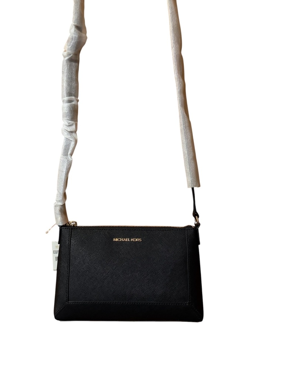 Michael Kors Black Crossbody with Gold Logo